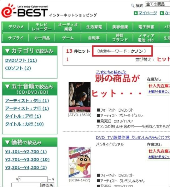 ケノン ベスト電器